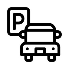 car parking line icon
