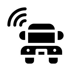 Obraz premium parking sensor glyph icon