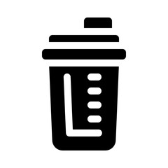 protein shake glyph icon