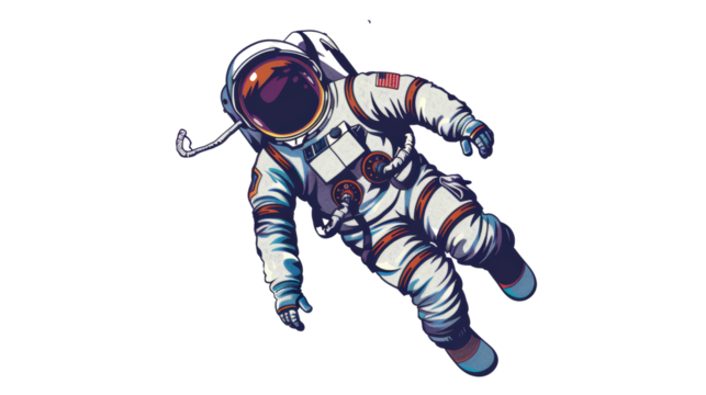 PNG Image of Flaying Astronaut 
