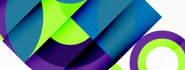 A vibrant color scheme of azure, purple, and electric blue in a symmetrical geometric pattern on a white background. The art piece is filled with tints and shades of violet and magenta