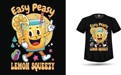 Summer shirt design vector for lemon drink lover 