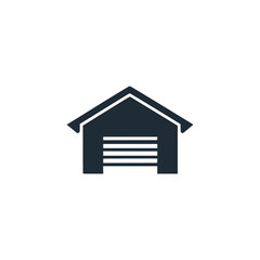 simple garage building logo vector illustration template design