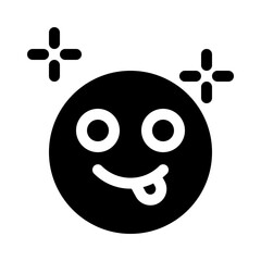 Fototapeta premium smile glyph icon