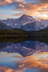 Morning reflections at Glacier National Park in Montana