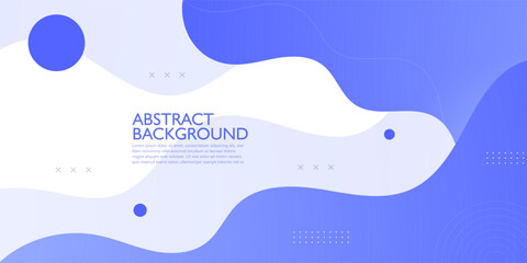 Fototapeta premium Colorful purple waves geometric business banner on white background design. Creative banner design with wave shape and lines for template. Simple horizontal banner. Eps10 vector