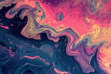 Abstract Liquid paint effect blurred gradient overflow waves grainy background texture. Colorful digital Grain Texture overlay. Lo-fi effect vintage retro design. Texture Wallpaper - generative ai