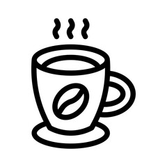 coffee cup line icon