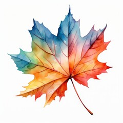 This watercolor painting of a fall leaf is perfect for adding a touch of autumn to your home
