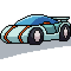 Obraz premium pixel art of fancy cartoon car