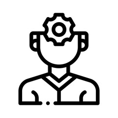 Obraz premium psychology line icon