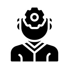 psychology glyph icon