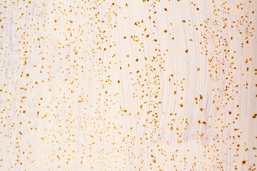 fondo abstracto de color blanco con gotas de axido marron