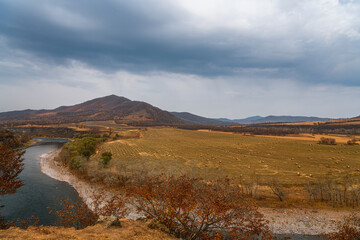 Autumn natural scenery of Aershan in Hulunbuir, Inner Mongolia, China