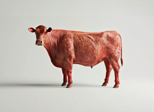 Concept image of raw beef from cow