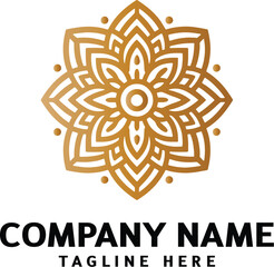 Mandala logo design. Abstract beauty Mandala. Floral ornament. Decorative circle ornament style