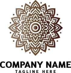 Mandala logo design. Abstract beauty Mandala. Floral ornament. Decorative circle ornament style