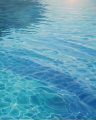 Blue Water Ripples: A Refreshing Pool Scene