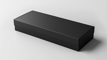 Elegant black gift on white background created with Generative Ai technology	