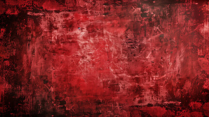 Obraz premium old red christmas background, vintage grunge dirty texture, distressed weathered worn surface, dark black red paper, horror theme