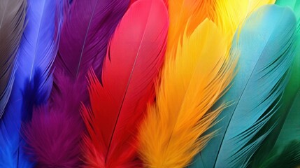 Obraz premium Vibrant Feather Texture