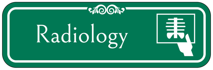 Hospital way finding sign radiology