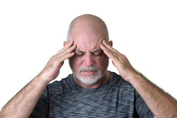 portrait adult man bald white beard face expression happy thoughtful male model gentleman in black clothes image.