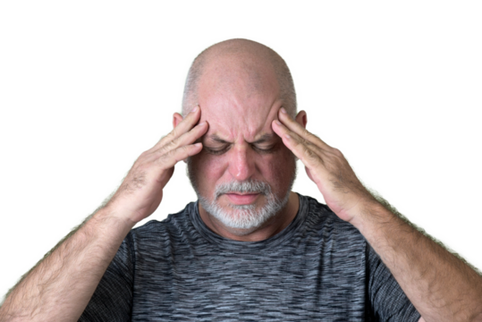 portrait adult man bald white beard face expression happy thoughtful male model gentleman in black clothes image. - Powered by Adobe