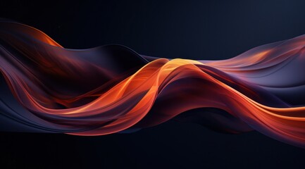 Vibrant abstract waves of light and color