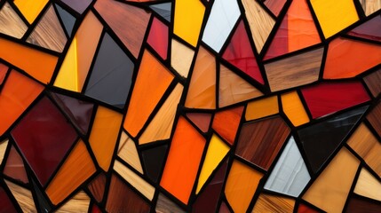 Vibrant Stained Glass Mosaic Pattern