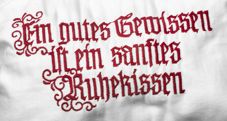 Ein gutes Gewissen ist ein sanftes Ruhekissen