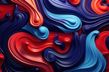 Vibrant Abstract Fluid Art Composition