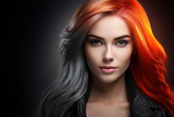 Vibrant Hair Color Contrast