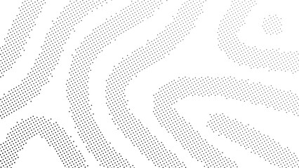 Wavy dotted pattern background. Halftone pattern with fluid shape.