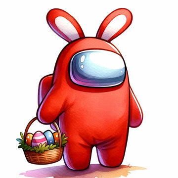 easter bunny with egg