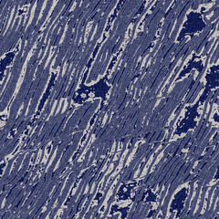 Denim blue dye effect seamless woven linen background, Distressed ink blotch mottled repeat pattern design for fashion, home decor and wallpaper.