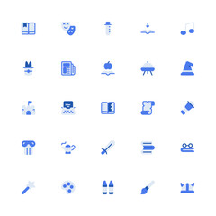 Book and Literature Icon with Monochrome Style. Online Education Icon Collection with Editable Stroke and Pixel Perfection