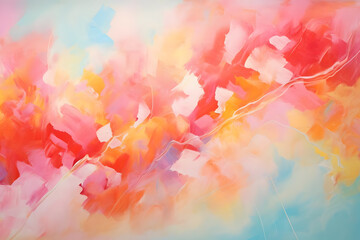 Obraz na płótnie Canvas Radiant Summer Glow, abstract landscape art, painting background, wallpaper, generative ai
