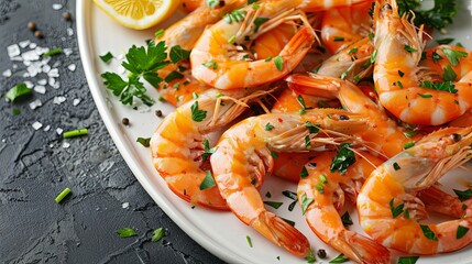 platter of uncooked prawns marinating in a tangy fish sauce blend, ready to be cooked to perfection on the grill or skillet, showcasing the versatility and deliciousness of fresh seafood cuisine.