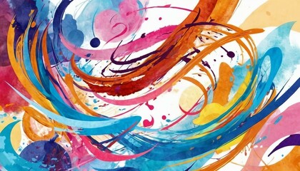 Abstract calligraphy background with expressive brushwork and fluid lines.