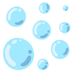 Soap bubbles cartoon illustration isolated on white background.