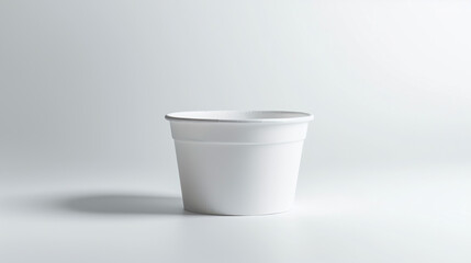 White contianer bottle on white background created with Generative Ai technology