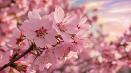 Obraz premium Pink Cherry Blossoms