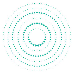 Halftone logo set Y2K style. Circular dotted logo. Garment fabric design.Halftone circle dots texture. Vector design element for various purposes.