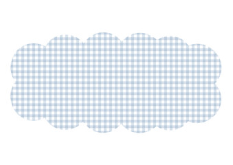 パステルカラー　雲形　ふきだし　チェック　水彩風