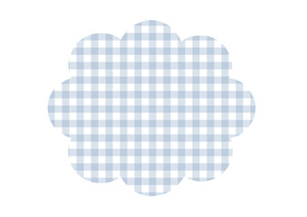 パステルカラー　雲形　ふきだし　チェック　水彩風