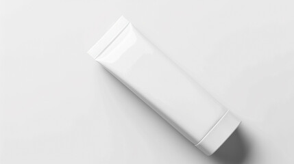 White tube container on white background created with Generative Ai technology