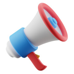 Megaphone illustration isolated. marketing, announcement, promotion. 3d render loudspeaker icon.