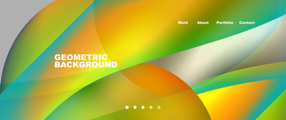 a colorful geometric background with circles and lines . High quality