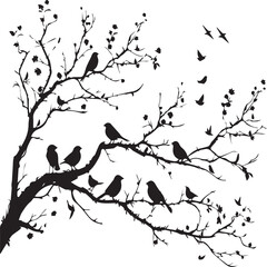 birds on a branch